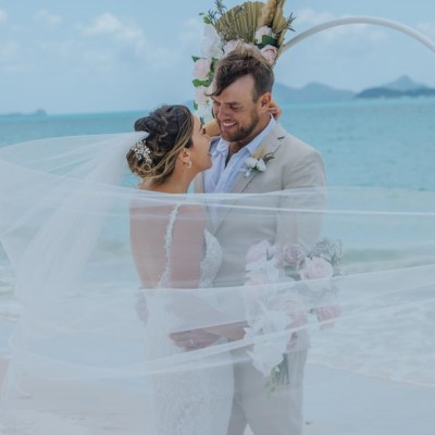 a person sitting at a beach