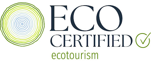 Eco Certified logo with green tree rings and a checkmark.